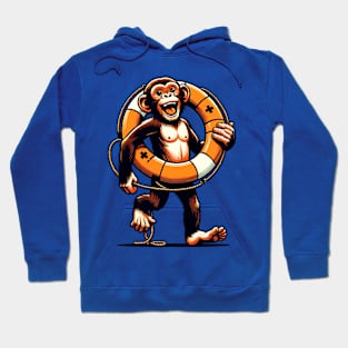 Happy monkey with rescue wheel Hoodie